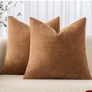 Brown Throw Pillow Covers-Set of 2